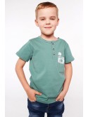 Boy\'s T-shirt with green buttons NDZ4482 - Online store - Boutique